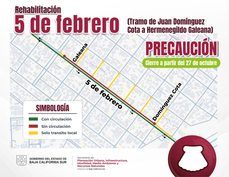 Inician obras en el bulevar 5 de Febrero de La Paz; habrá cambios en la circulación