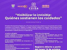 Ofrecen apoyos de 5 mil pesos a personas cuidadoras en La Paz