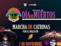 Catrinas, altares y música llenarán el malecón de La Paz por Día de Muertos