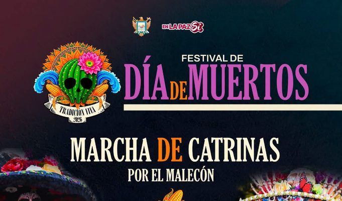 Catrinas, altares y música llenarán el malecón de La Paz por Día de Muertos
