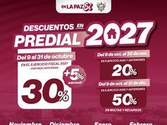 La Paz dará hasta 35% de descuento en predial durante octubre