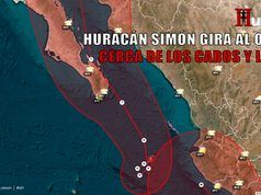 Huracán Simón cambia rumbo: SMN lo proyecta cerca de Los Cabos y La Paz