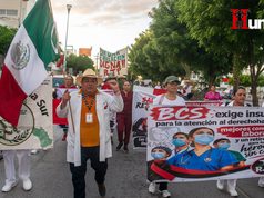 “La base no se vende”: segunda marcha del IMSS recorre La Paz