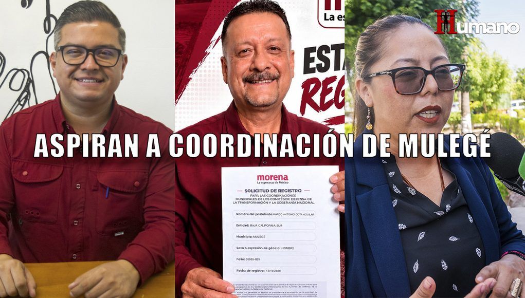 Morena en Mulegé: Raúl Zepeda, Teresita Valentín y Marco Cota disputan la coordinación municipal